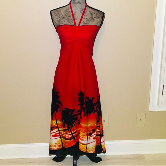 Ron Jon Dresses & Skirts - Ron Jon Tropical Sunset Print Sundress. Size Sm/Med